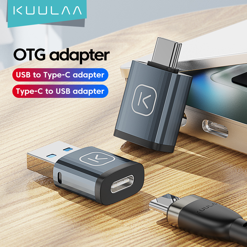 KUULAA Bộ chuyển đổi USB Type C OTG Adapter Micro to Type C OTG Adapter thumbnail