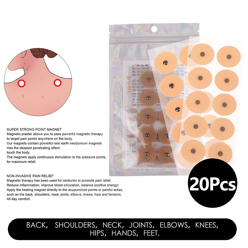 【Latest Style】 20 Sheet Acupuncture Magnetic Beads Sticky Ear Massage Patch Auricular Therapy Acupoint Sticking.