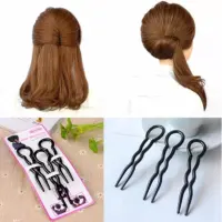Flyupward Bead Stretchy Women Hair Combs Magic Wooden Beading