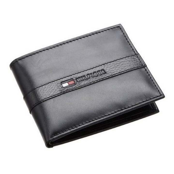 Tommy Hilfiger Men&#39;s Ranger Passcase Wallet with Faux Leather Gift Box (Black) | Lazada Singapore
