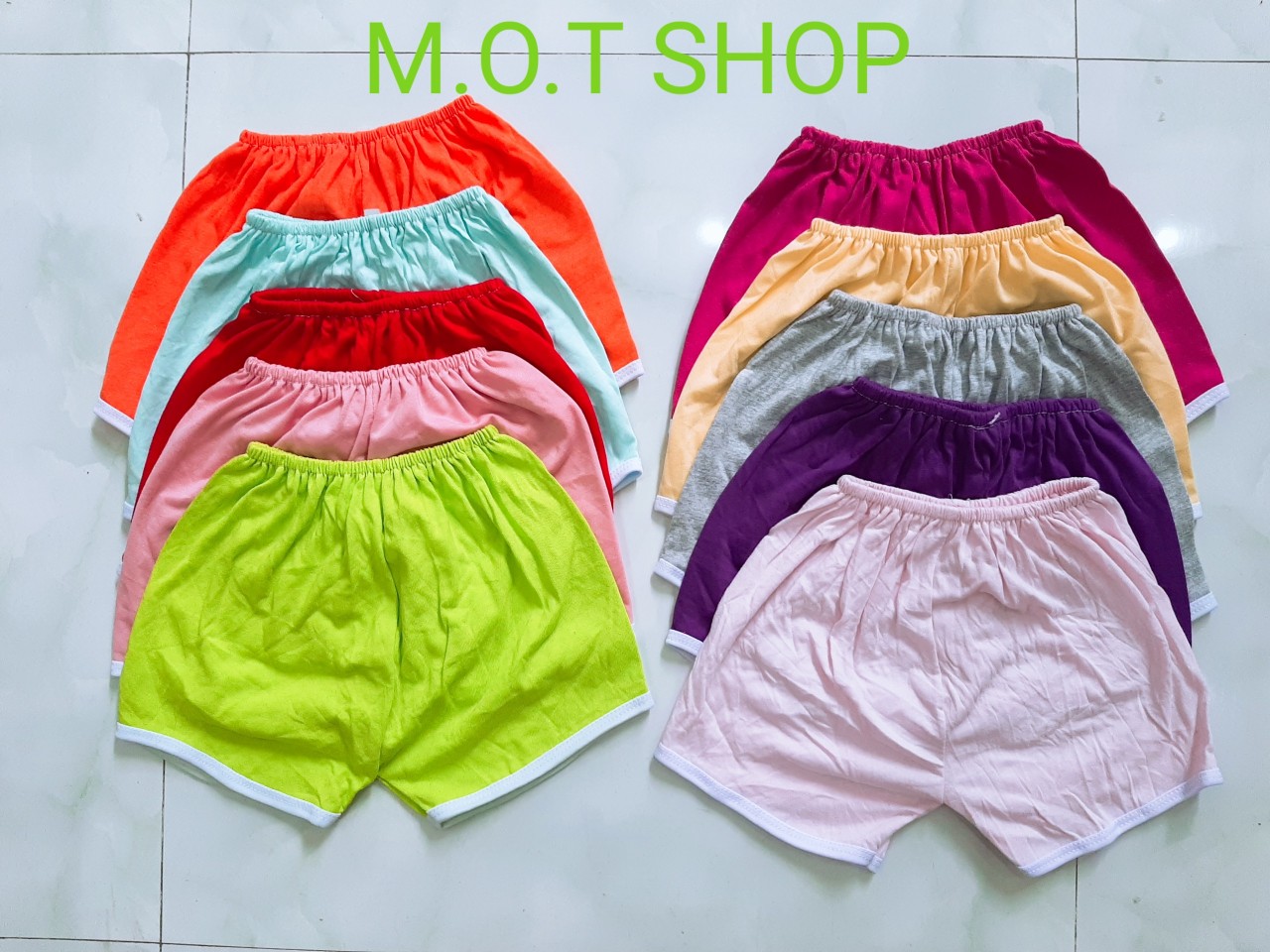 Sét 10 quần đùi cho bé trai và bé gái (quần chục)
