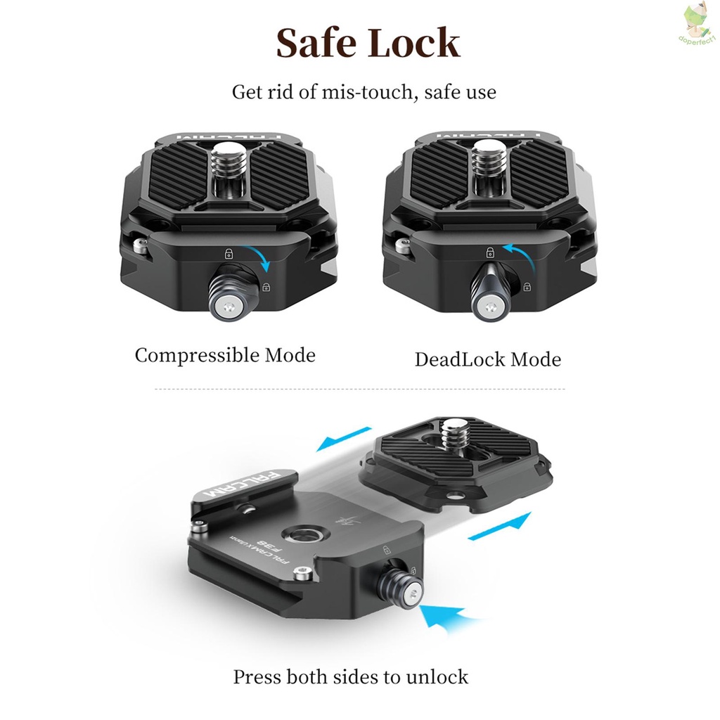 FALCAM F38 Quick Release System with Quick Release Base Mount & Quick Release Plate for Tripod Head Aluminum Alloy 15kg    Came-6.5