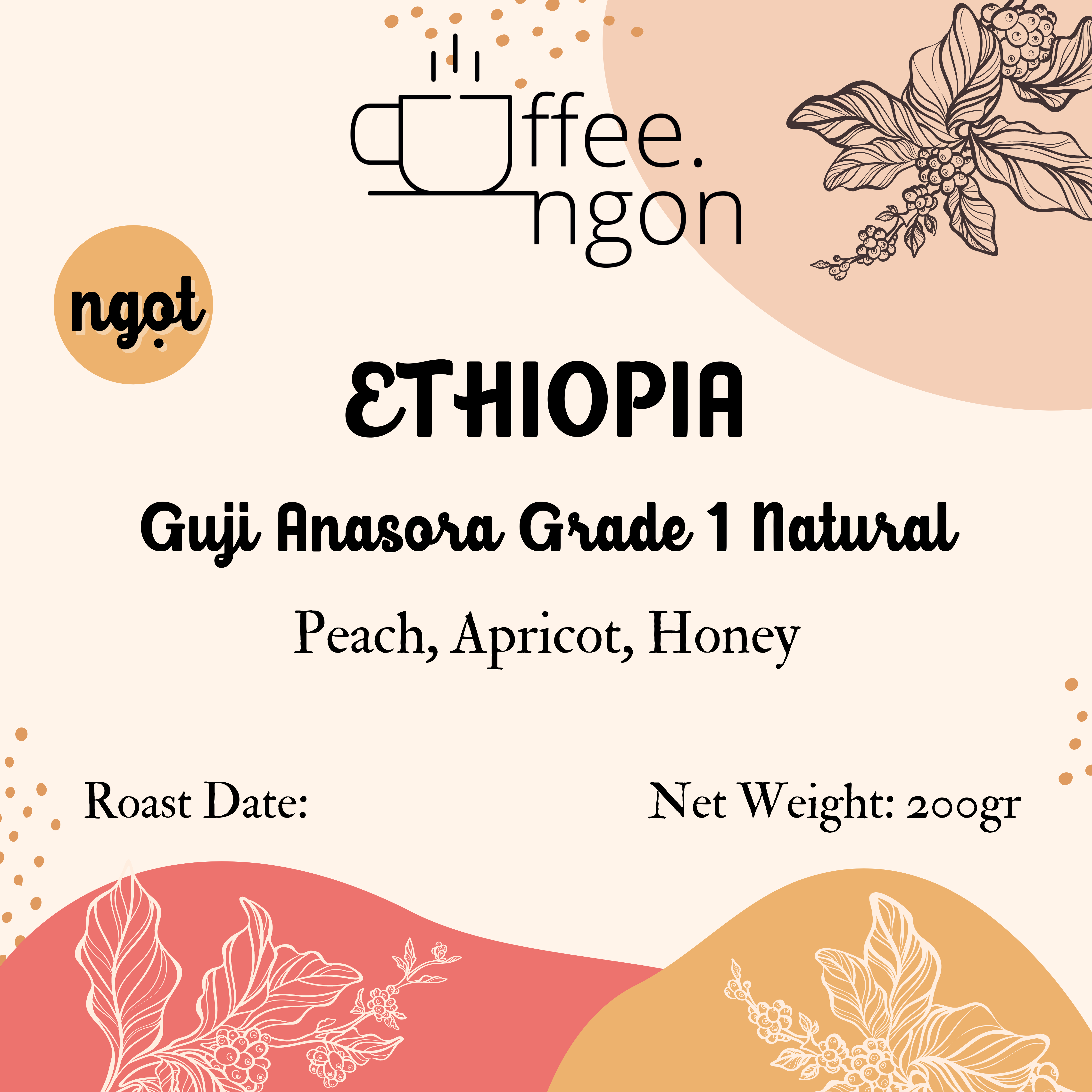 Cà phê Ethiopia Guji Anasora Grade 1 Natural