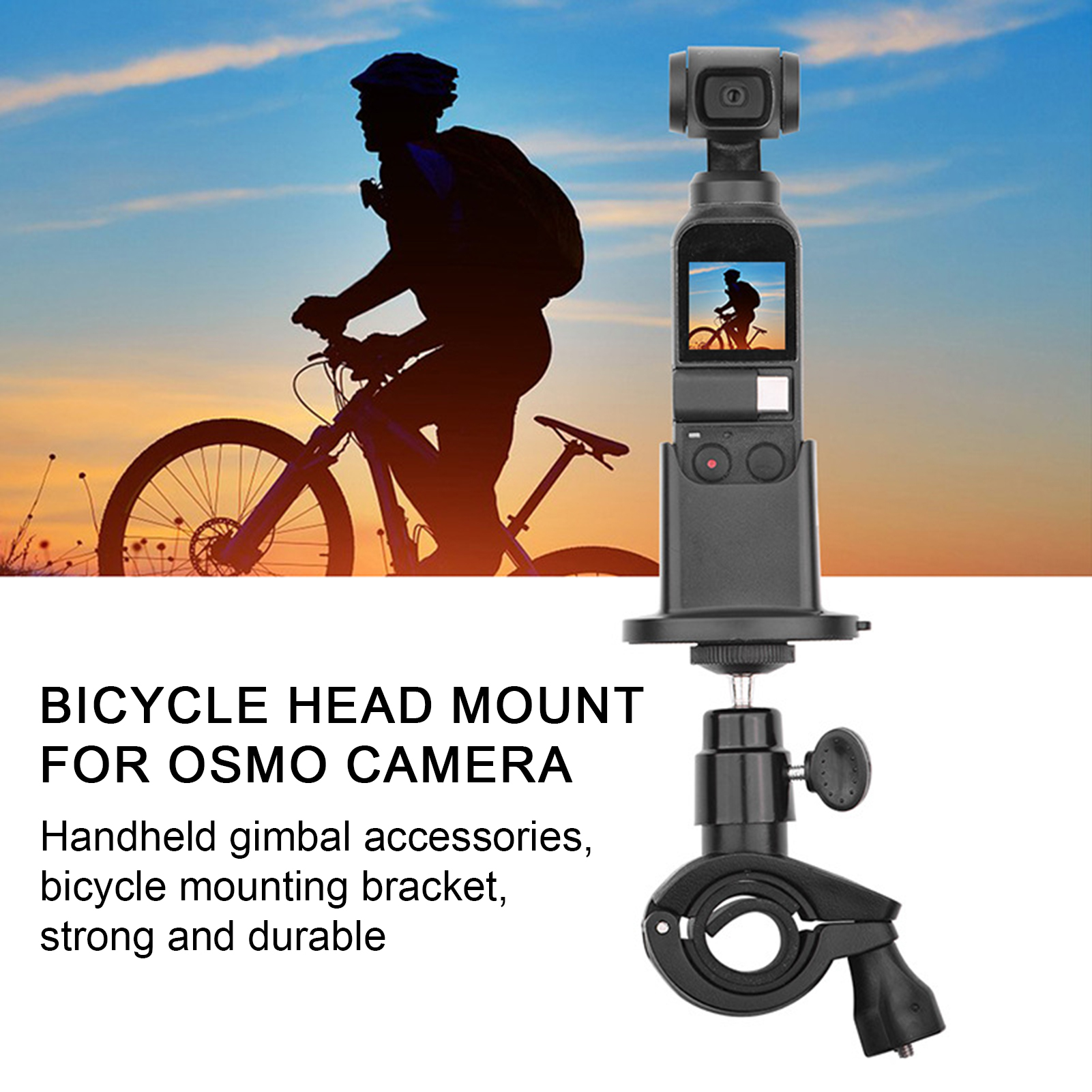 GeniusC Bicycle Stand for Osmo Camera Handheld Gimbal Bracket for Bicycle Photography Sturdy Bicycle Mount for Dji Osmo Pocket 3/om 4/osmo Mobile 3/mobile 2 Easy Install Durable Support for Cameras