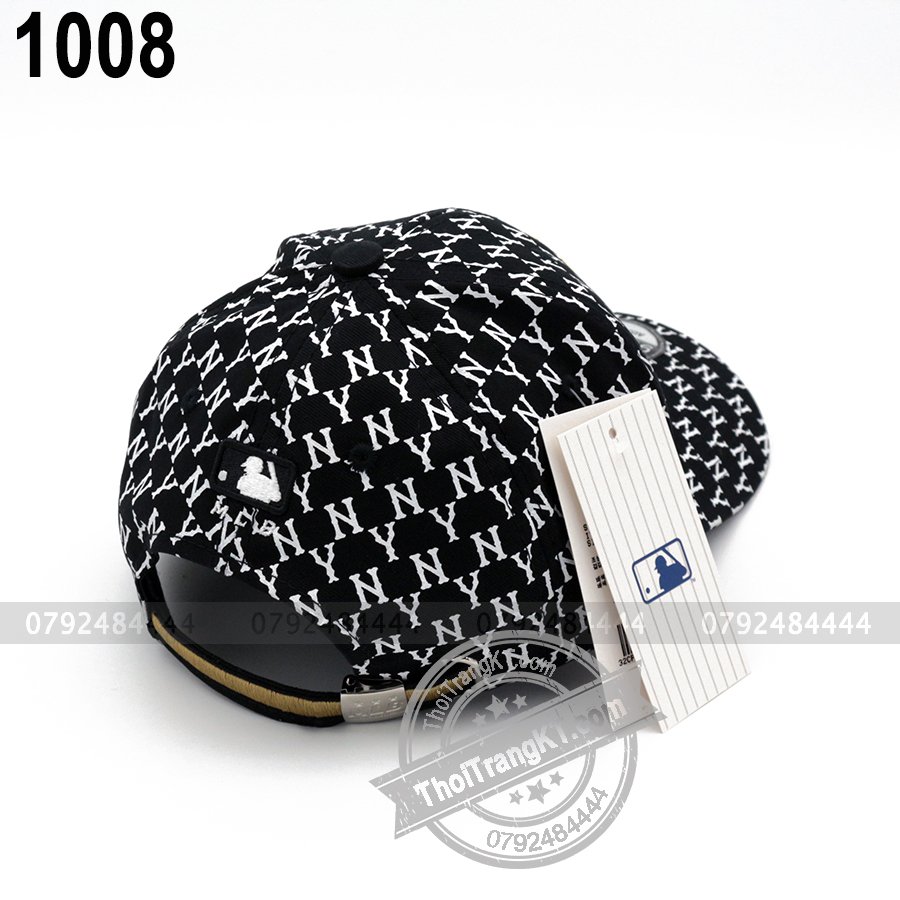 Combo 2 Nón bucket MLB Monogram NY đen