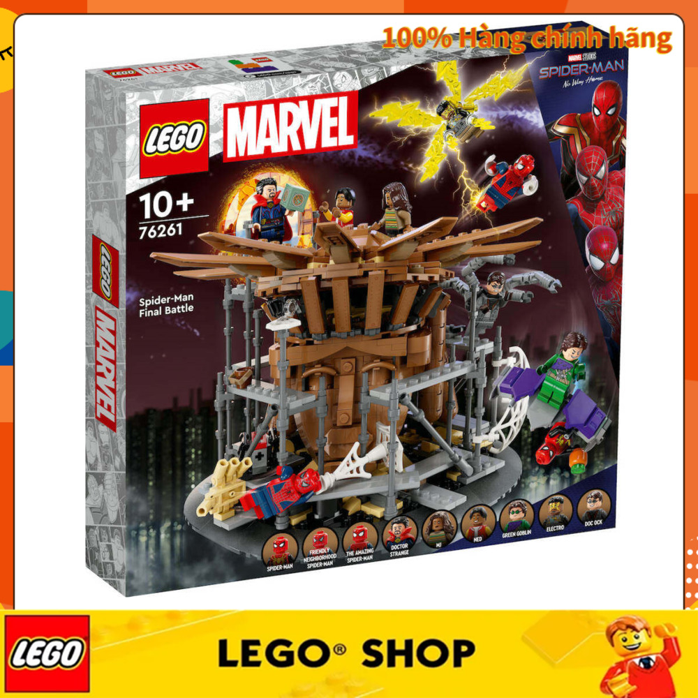 [100% chính hãng] LEGO 76261 Marvel Spider-Man Final Battle 10+ pcs  LEGO lắp ráp đồ chơi