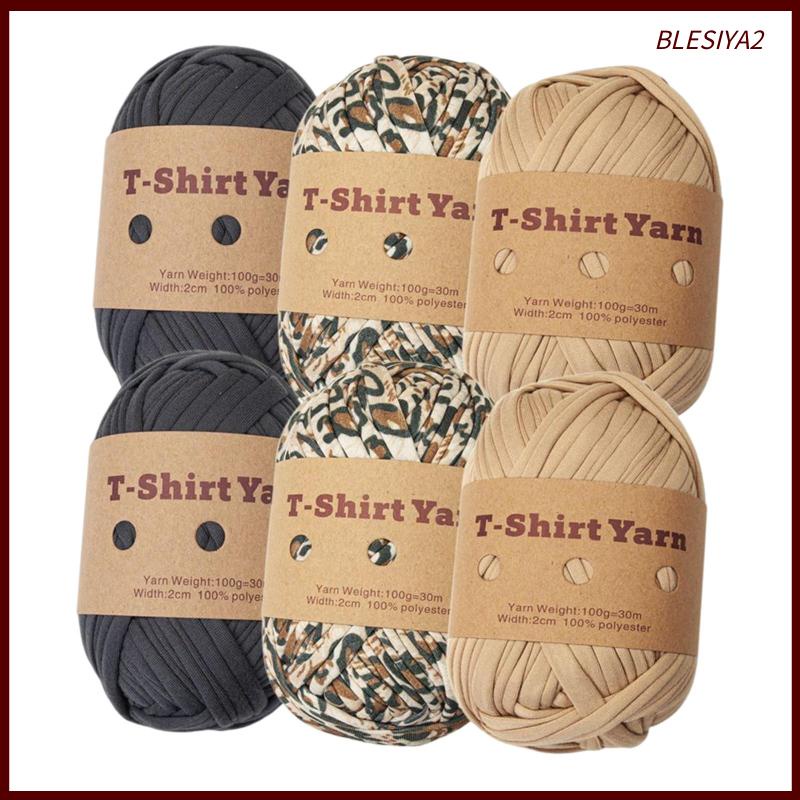 Bộ 6 cuộn len đan móc đệm túi macrame