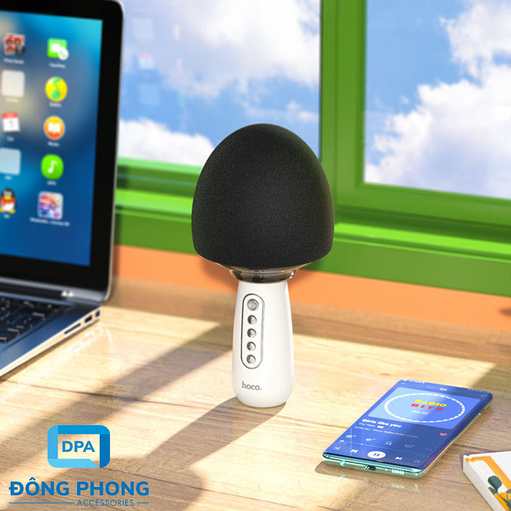 Micro Karaoke Kèm Loa Bluetooth Hoco BK7 Chính Hãng