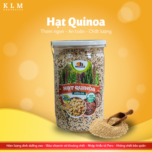 Hạt Quinoa (Diêm Mạch) trắng hộp 600g