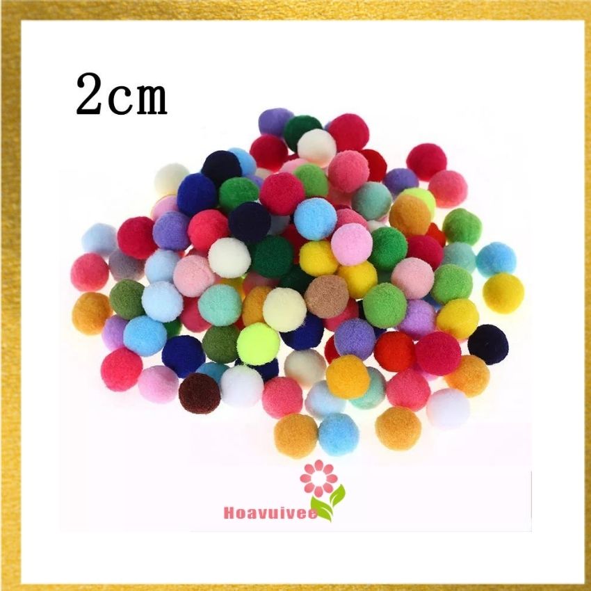 Pompom hạt bông màu-  pompom thiết bị mầm non - Hoavuivee