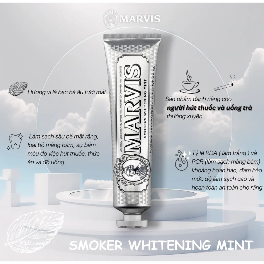 Kem Đánh Răng Marvis Toothpaste - trắng răng và thơm miệng nhập khẩu từ Ý