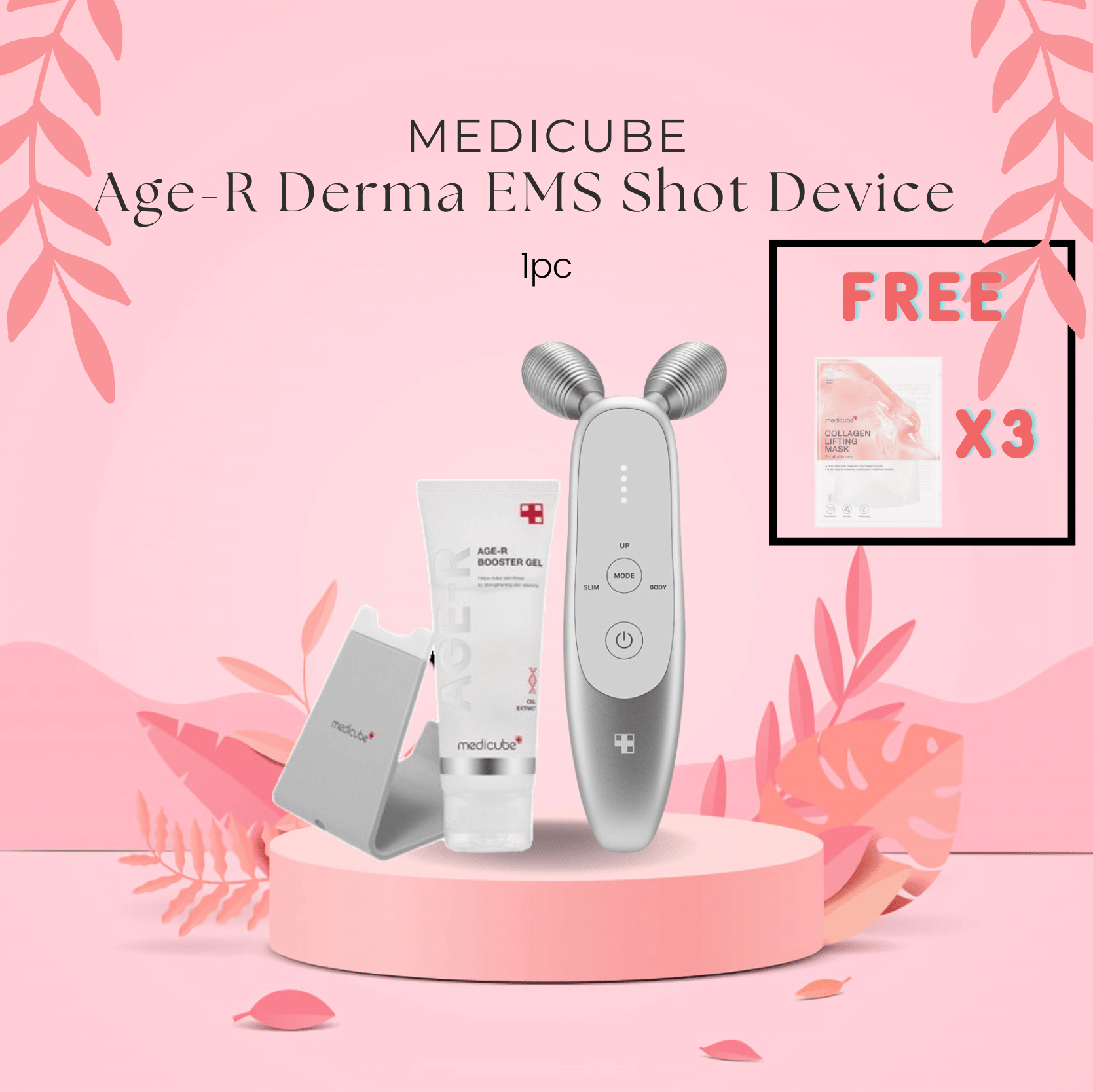 Medicube Age-R Derma EMS Shot Device + FREE GIFTS | Lazada Singapore