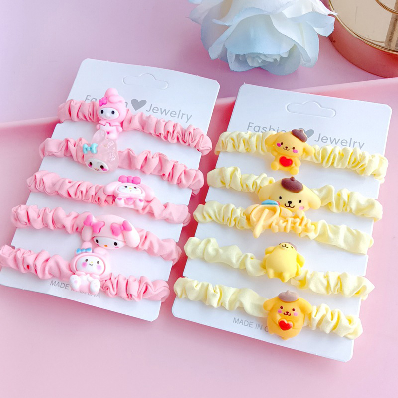 5Pcs%20Kawaii%20Sanrio%20Hair%20Ties%20Anime%20Hair%20Ring%20Ornaments%20Hello%20Kitty%20My%20Melody%20Kuromi%20Hair%20Rope%20Cartoon%20Accessories%20Girl%20Gift%20Runrui%20-%20Image%203