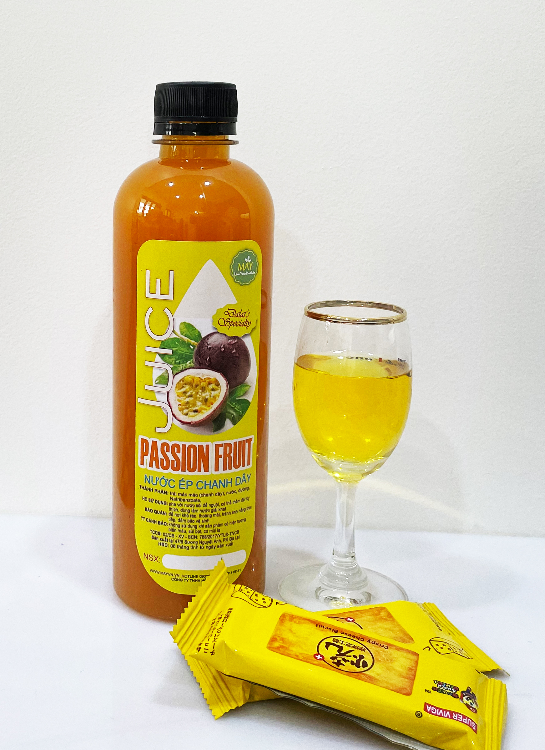 [Freeship MAX] Nước ép chanh dây Đà Lạt (mác mác) chai 500ml