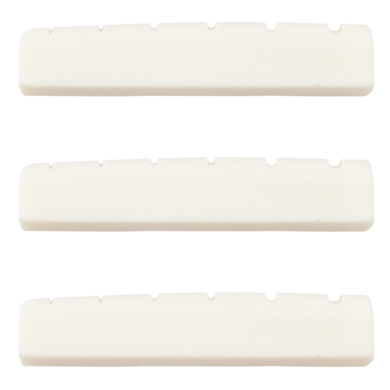 3X Guitar Guitar Bridge Ivory Bone Bone Nut Saddle Acoustic Bridge Saddle