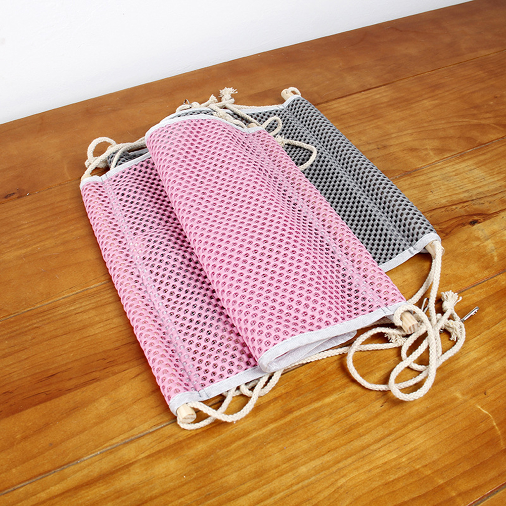 1pc Breathable Comfortable Mesh Pet Hanging Hammock Swing Bed Sleeping Cage House for Cat Kitten