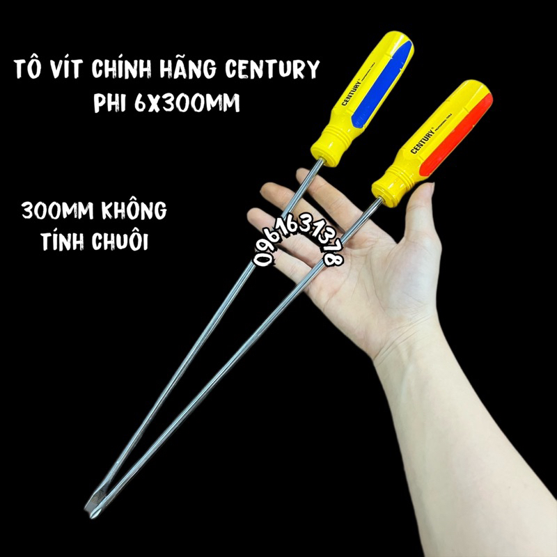 Tua vít sọc phi 6 dài 30cm (Century hàng chính hãng), tô vít 6x300mm