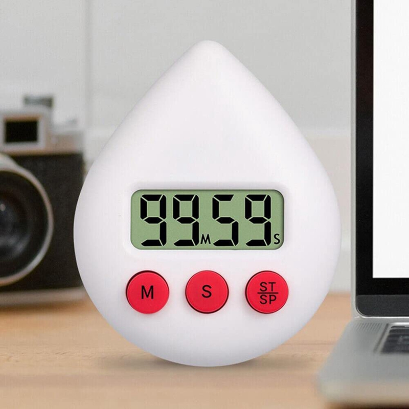 Digital Bathroom Clock Waterproof Shower Clock Timer Temperature Humidity Visual Countdown Timer Wall Clock