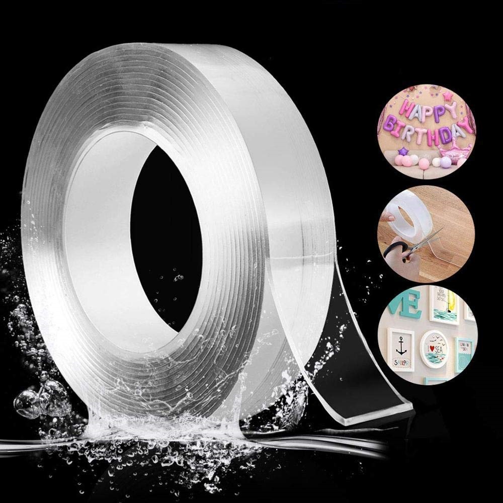 1%20Pcs%20Double%20Sided%20Tape%20Heavy%20Duty%203%20Meter%20Multipurpose%20Wall%20Tape%20Adhesive%20Strips%20Removable%20Mounting%20Tape,Reusable%20Strong%20Sticky%20Transparent%20Tape%20Gel%20Poster%20Carpet%20Tape%20for%20Paste%20Items,Household%20-%20Image%203