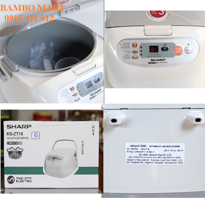 Nồi cơm điện tử Sharp KS ZT18 1.8 lít Thái Lan