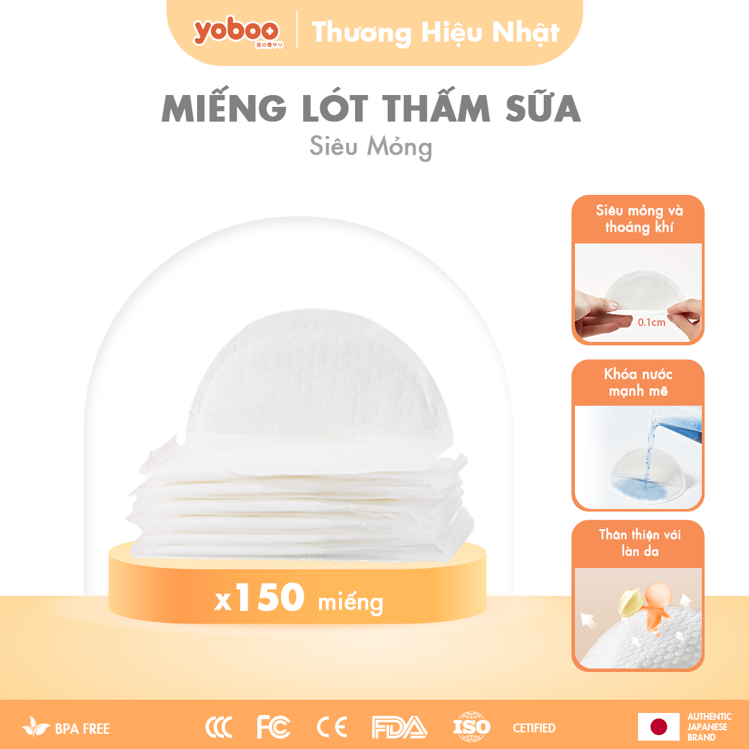 Combo 5 hộp miếng lót thấm sữa yoboo - (150 miếng) YB-0006 - Hàng chính hãng
