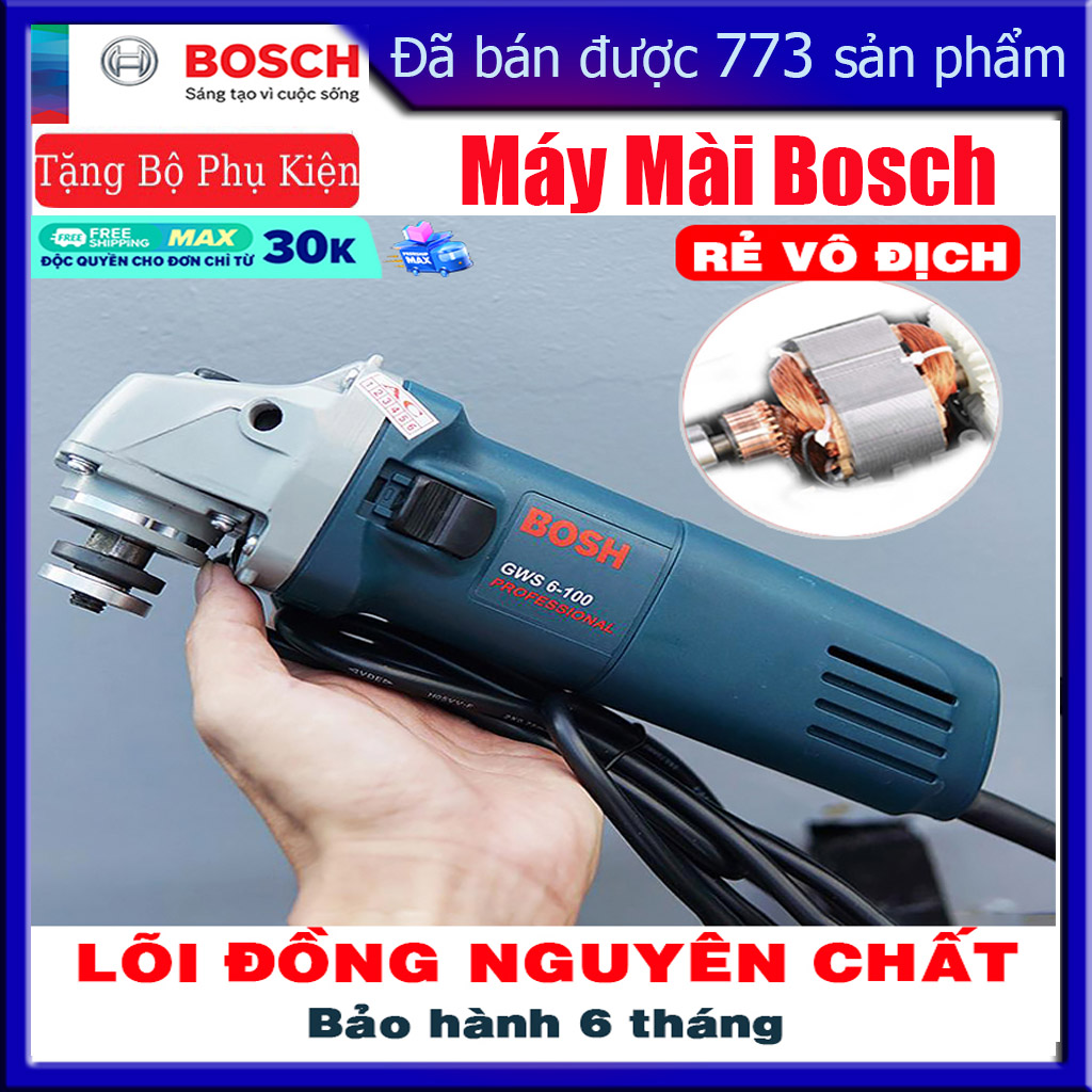 Máy mài góc 1 tâc boss gws 6-100,máy cắt cầm tay lõi đồng 100% siêu bền shop fc kun