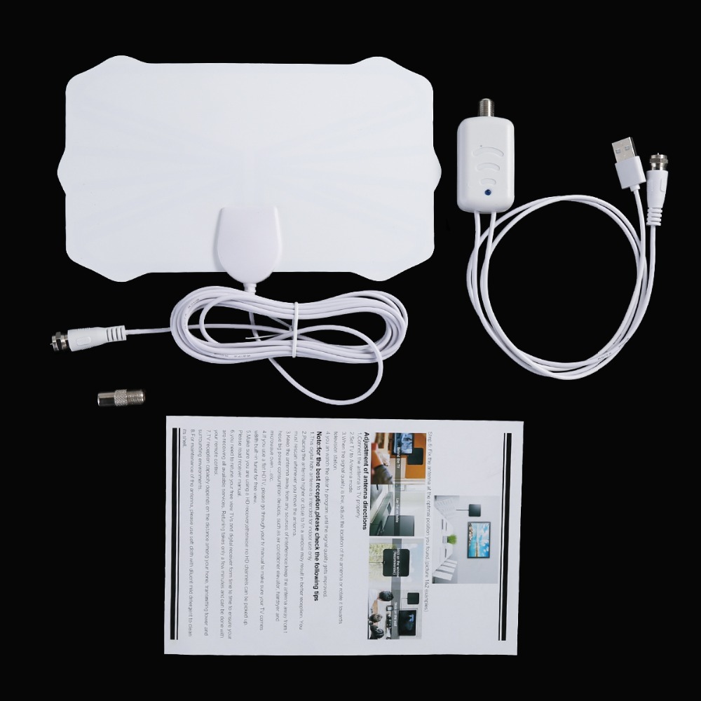 Digital TV antenna Indoor 3000 Miles Radius Amplifier DVB-T2 ISDB-T satellite. 