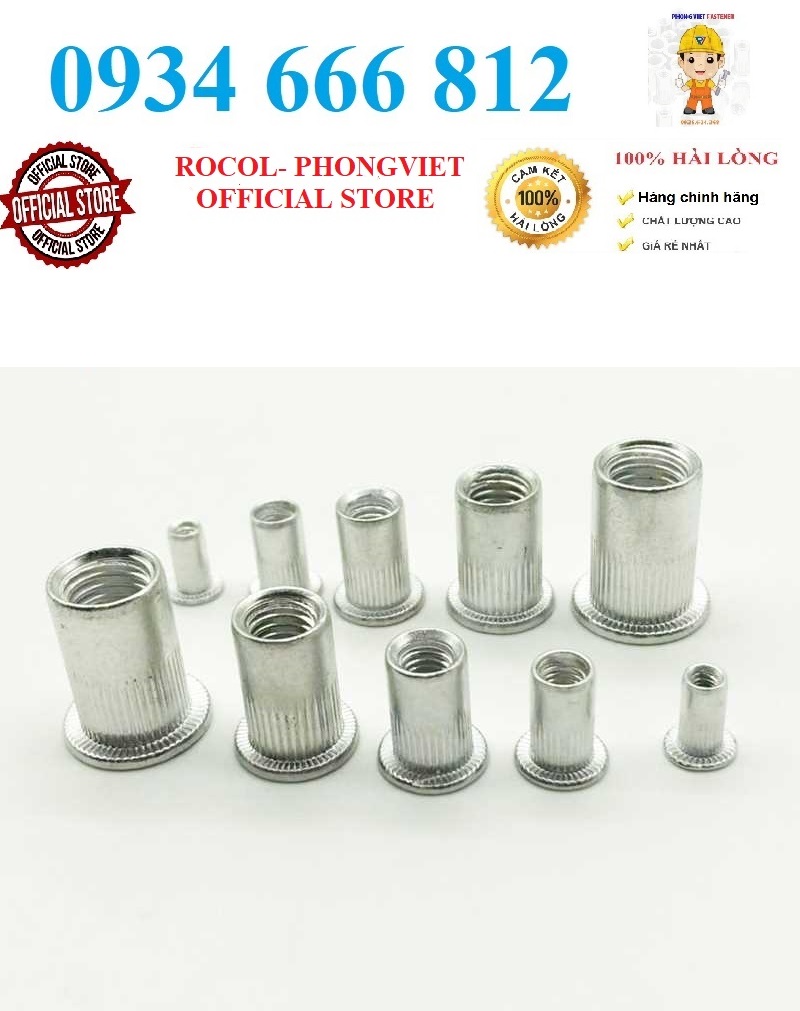 50c Ốc tán rút nhôm M4,M5,M6,M8