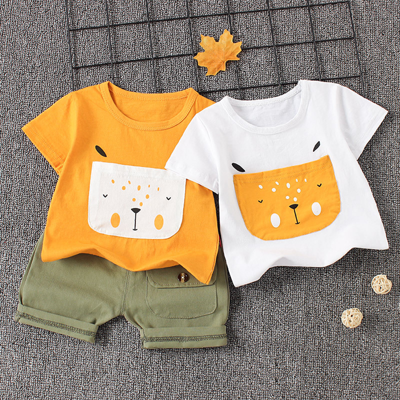 Kids Baby Boys Cotton Clothing Sets Toddler Infant Boy Tee Shirts