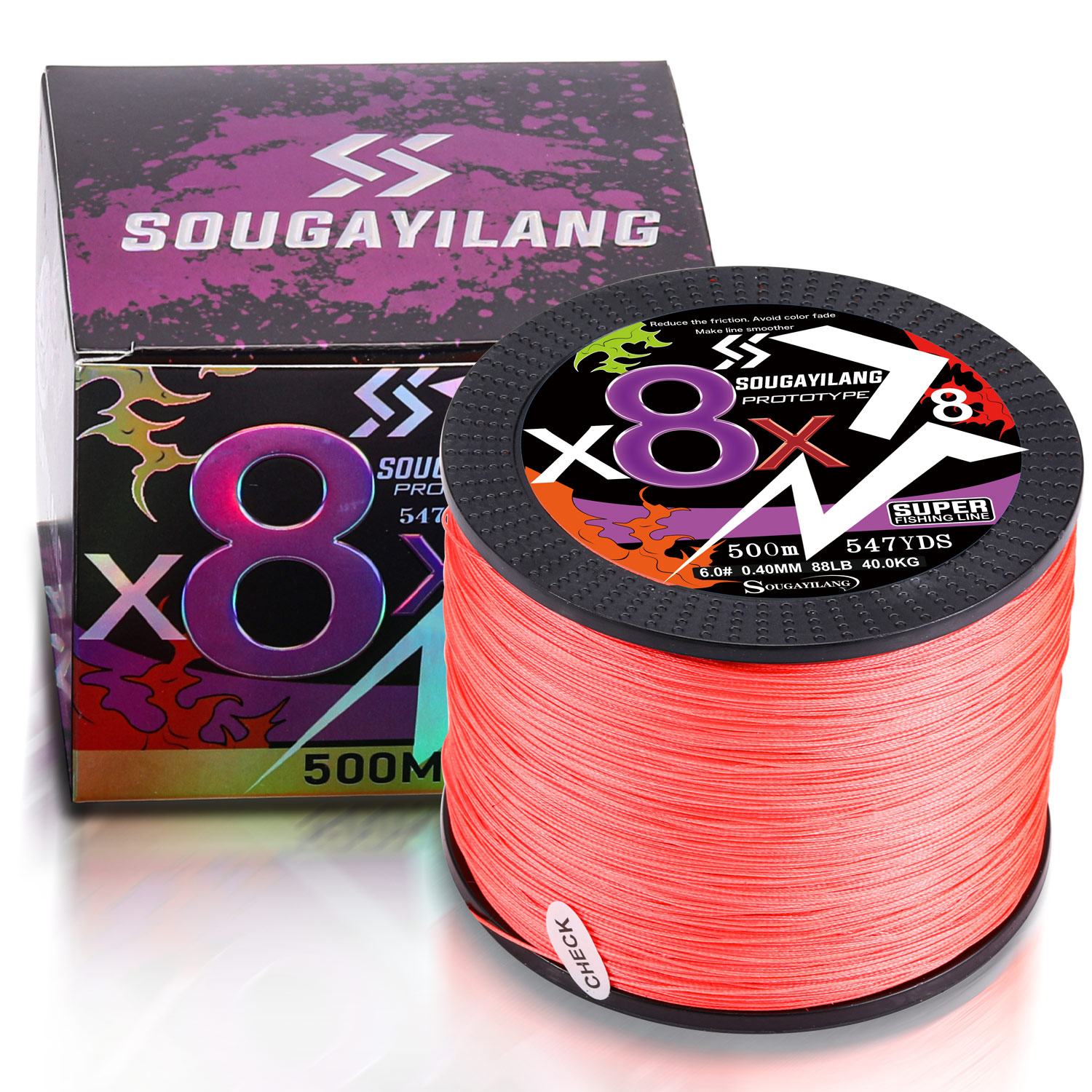 Details of Sougayilang X8 Speckled Braided Fishing Line 150m 17-97lb  Multifilament Fishing Line Super Strong Pe Invisible Fishing Line