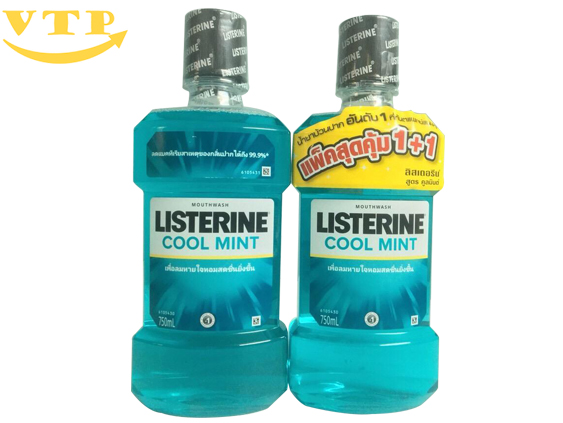 Combo 2 Chai Nước Súc Miệng Listerin Thái Lan 750ml