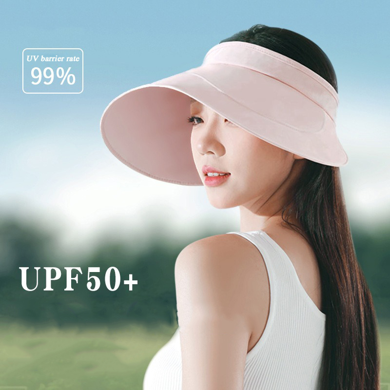 【WJ】Outdoor sun hat with UV protection and sun shading Light blocking and sun blocking empty top sunshade hat