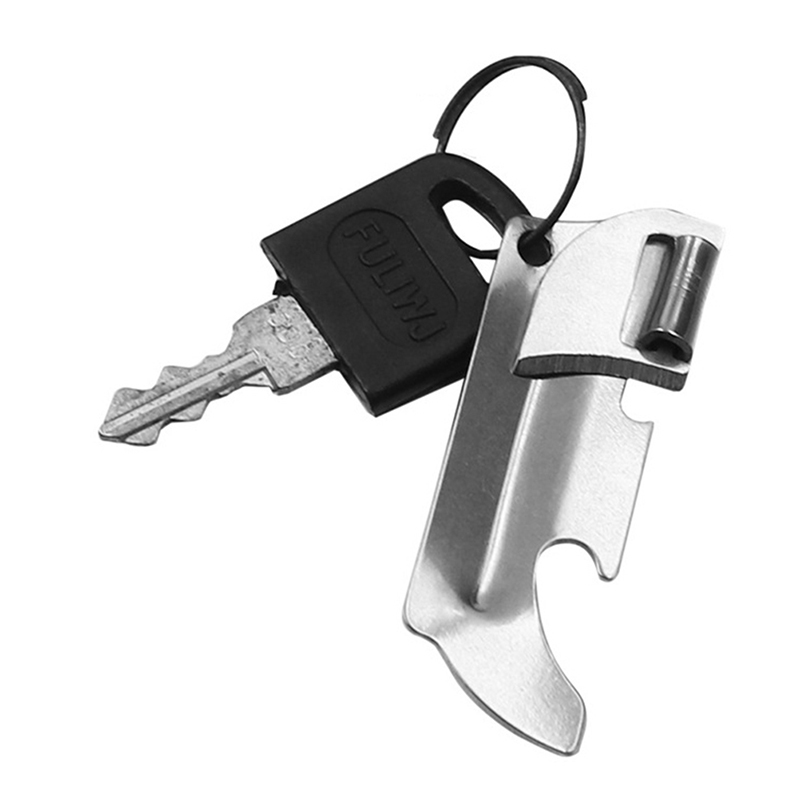 [Veli Shy] Utili-key Stainless Steel Multi-function Can Opener Opener Folding Mini Opener