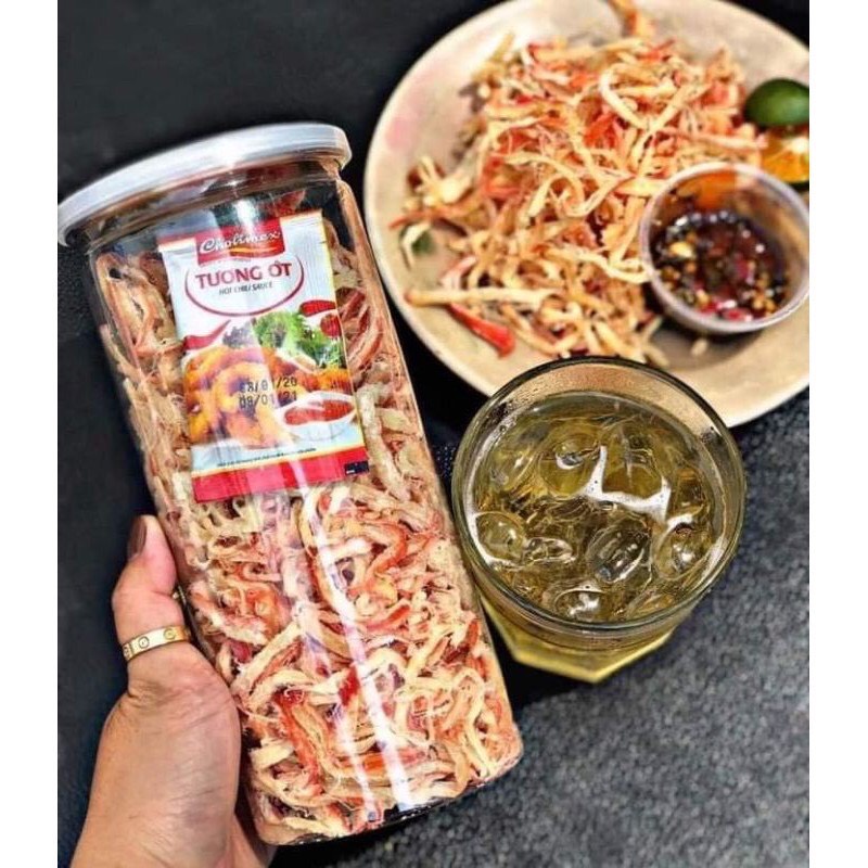 [ Combo 2 Hũ ]  MỰC CÁN TẨM GIA VỊ + MỰC HẤP NƯỚC DỪA ( Mỗi Hũ 250.Gram )
