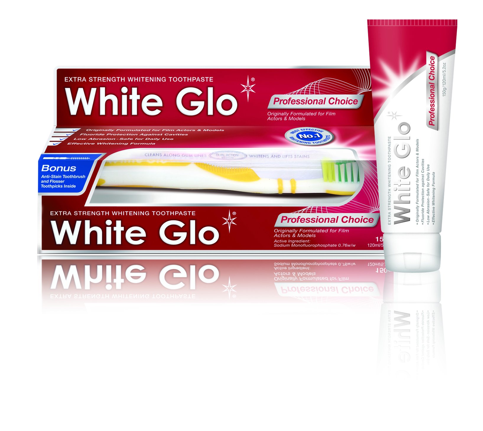 Kem Đánh Răng Làm Trắng Răng White Glo Professional Choice 150G
