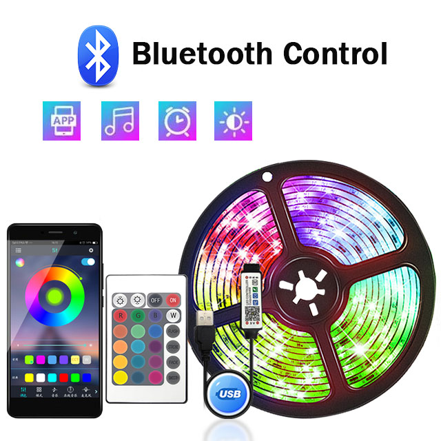 1-30M/100FT USB LED Strip Lights Tuya APP Control Color Changing 5050 ...