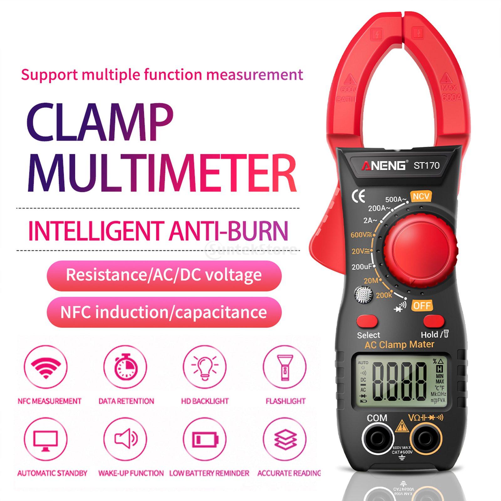 amagogo 4000 Counts Auto-Ranging Clamp Meter, Digital Multimeter Tester with Amp,Volt,Ohm and Resistance Test