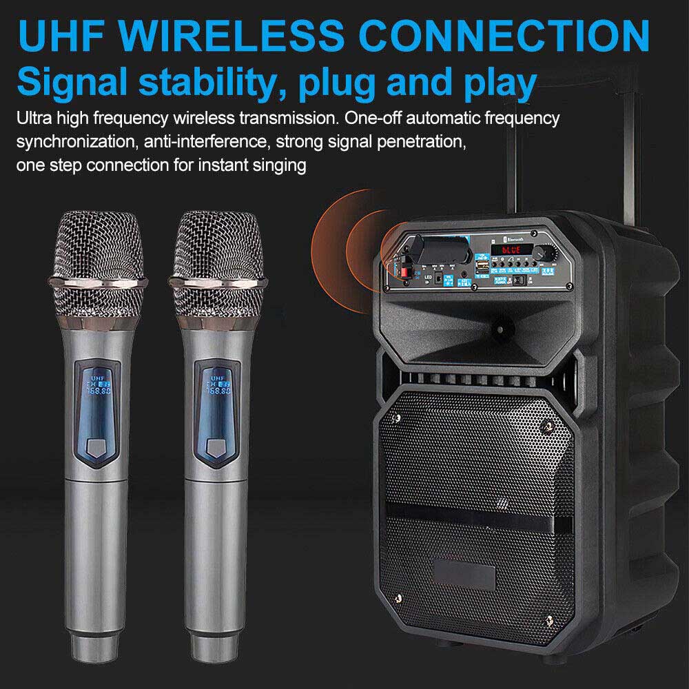 [On Sale] Wireless Microphone UHF Professional Handheld Mic System Receiver for Karaoke