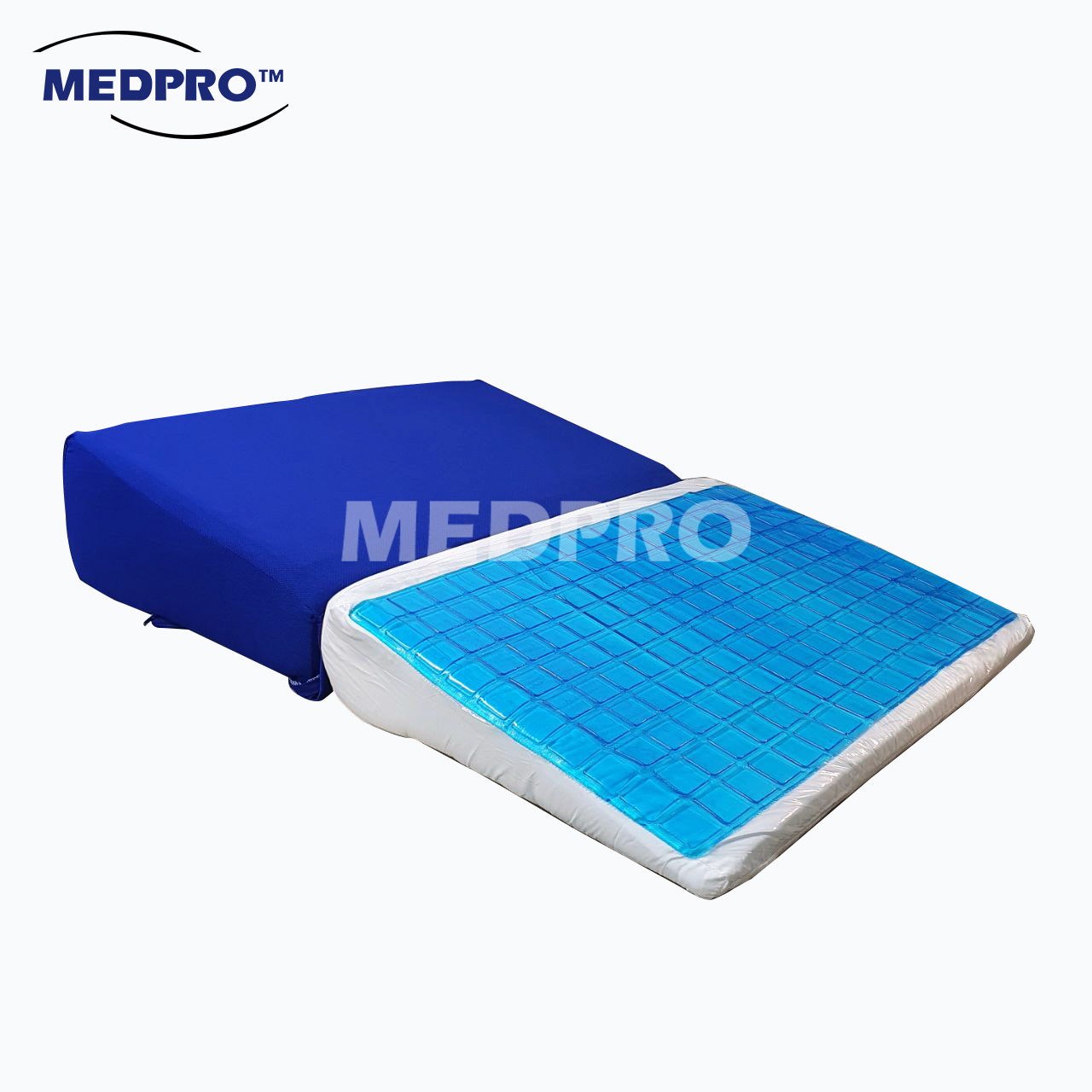 pharmedoc blue memory foam pillow with cooling gel