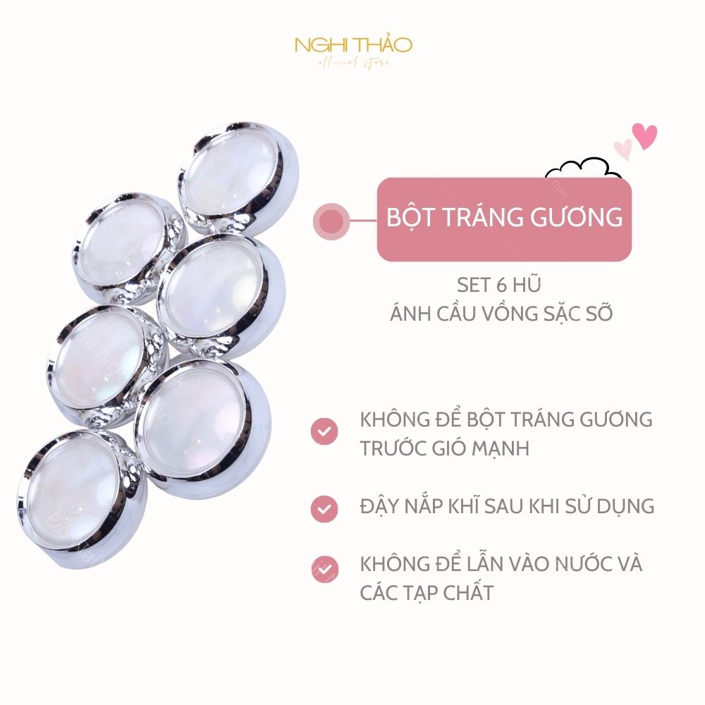Tráng gương ngọc trai set 6 hũ