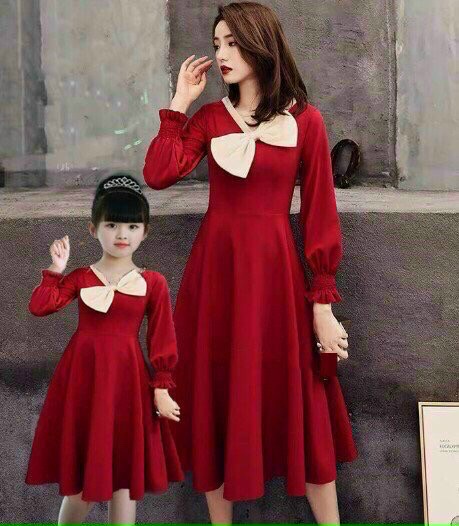 set đầm mẹ bé đẹp