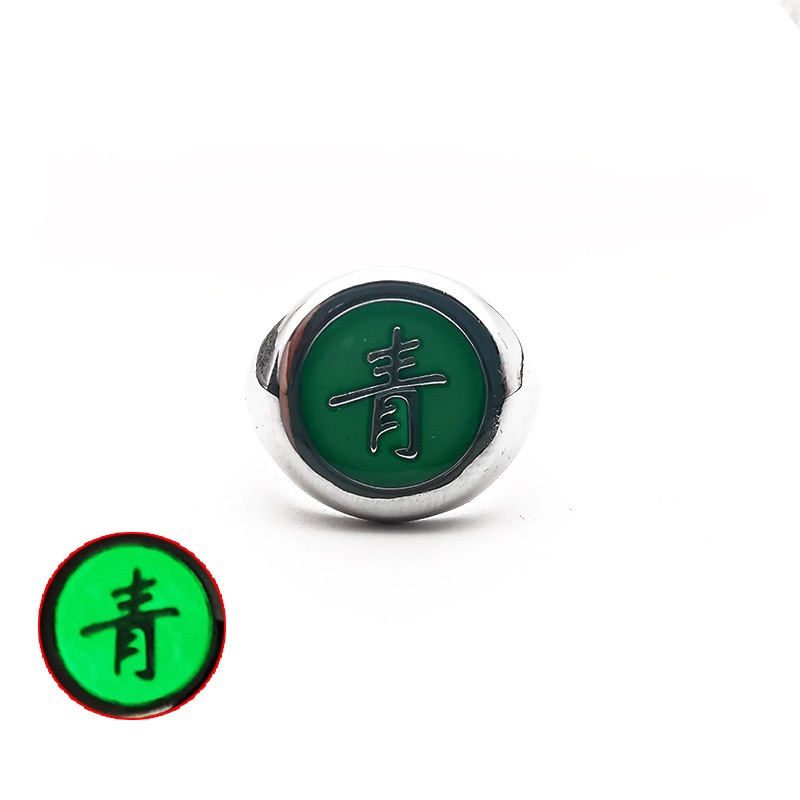 10PCS Anime Naruto Ring Set Akatsuki Uchiha Itachi Ring Luminous Ring Alloy Ring