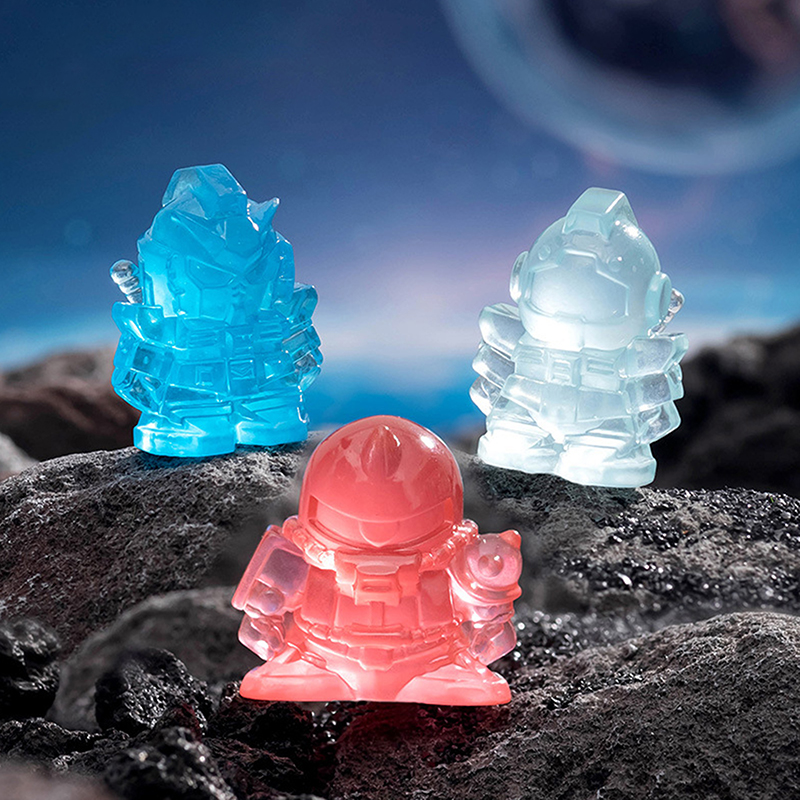 3PCS/Bag Luminous Mini Robot Resin Micro Landscape Ornaments Glow At ...