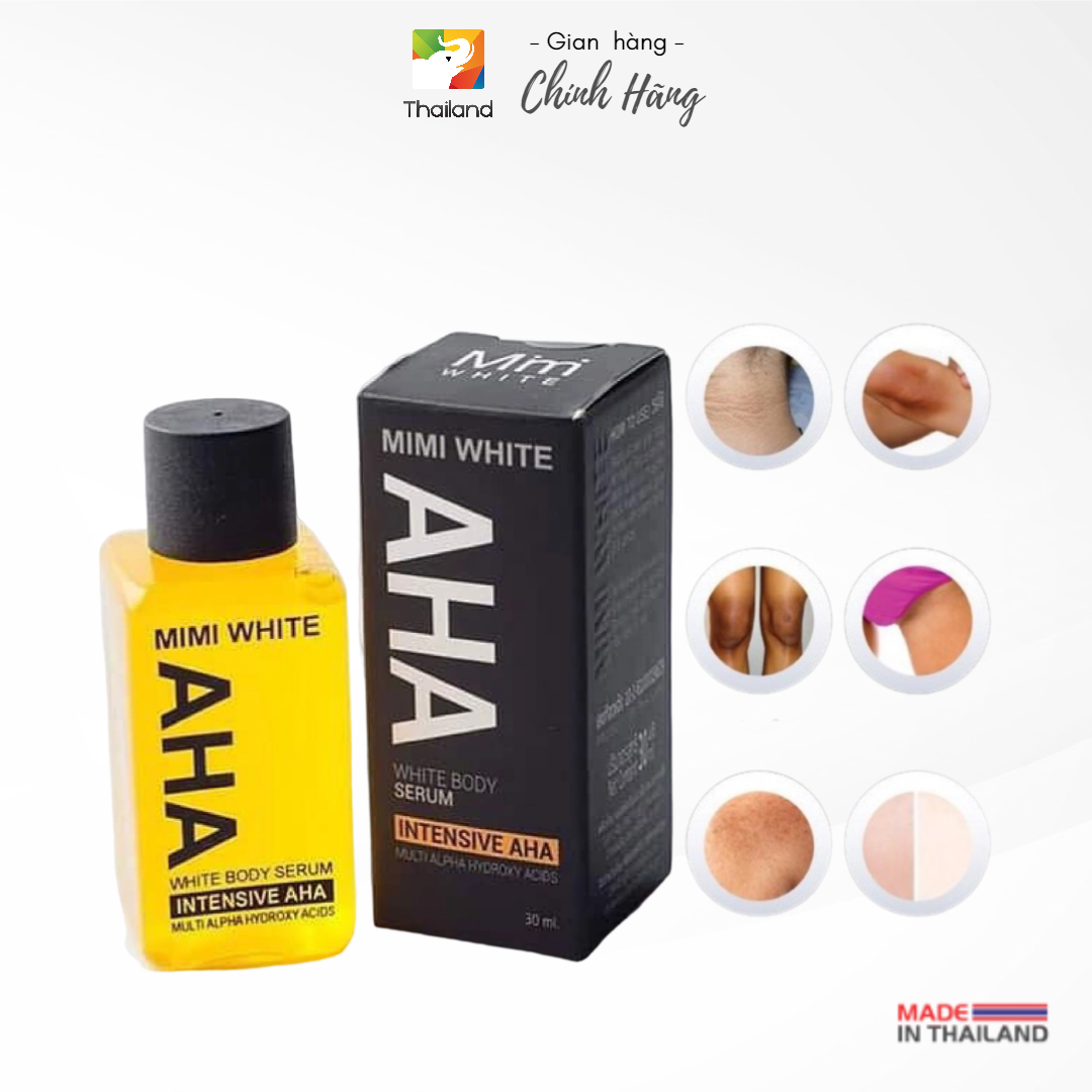 Serum kích trắng tẩy thâm đen MIMI White Body AHA Thái Lan