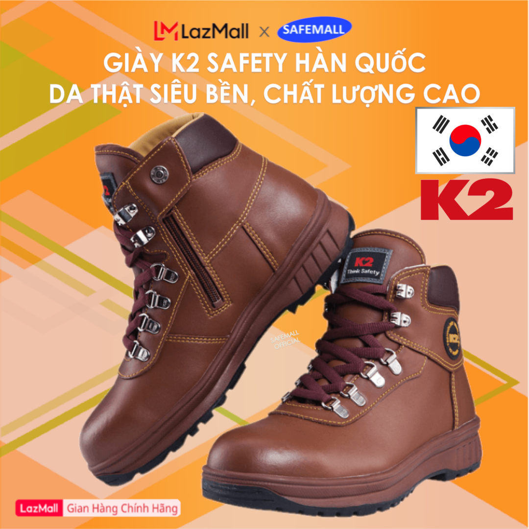 Giày Bảo Hộ Lao Động Nam K2-14 Da Bò Siêu Bền, Khóa Kéo Tháo Xỏ Nhanh thumbnail