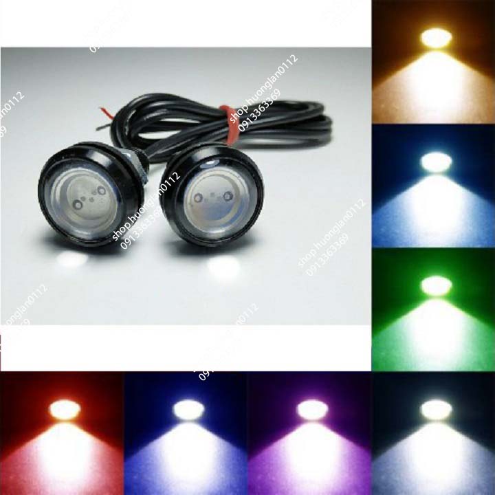 Đèn led xe máy cúc áo mắt mèo giá 1 đôi