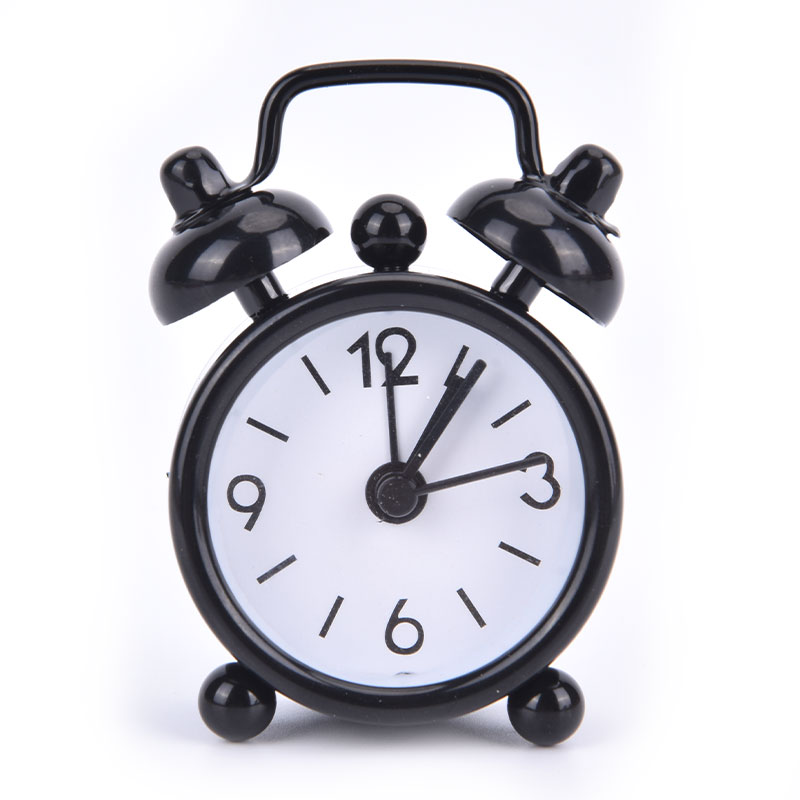 Mini Alarm Clock Electronic Round Number Double Bell Desk Digital Quartz Clock MAILANG. 