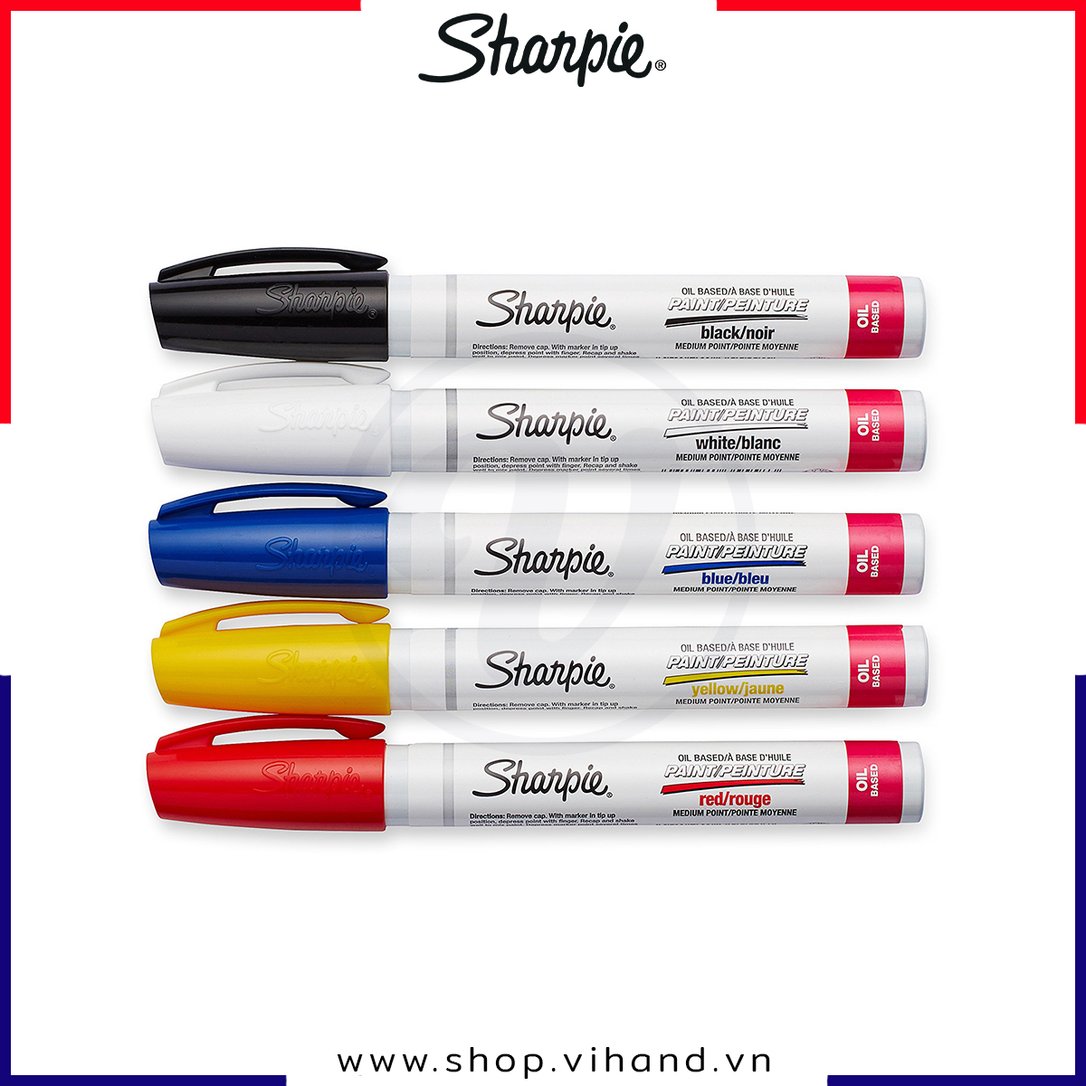 [HCM]Bút sơn dầu vẽ đa chất liệu Sharpie Oil Based - Medium Point