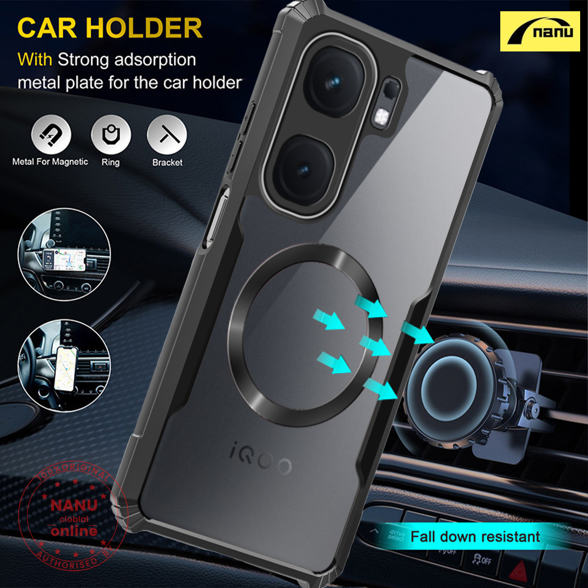 Nanu%20For%20Vivo%20IQOO%20Neo%209%209Pro%205G%20%5BThe%20Beatles%5D%20Compatible%20with%20Magsafe%20Phone%20Case%20Shockproof%20Slim%20Soft%20Cover%20Transparent%20Back%20Protection%20Casing%20-%20Image%207