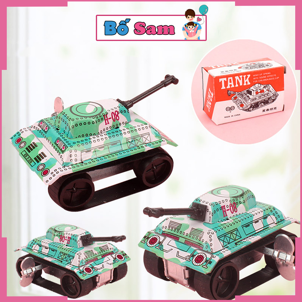 Đồ chơi xe tăng vặn cót mini cho bé Shop Bố Sam